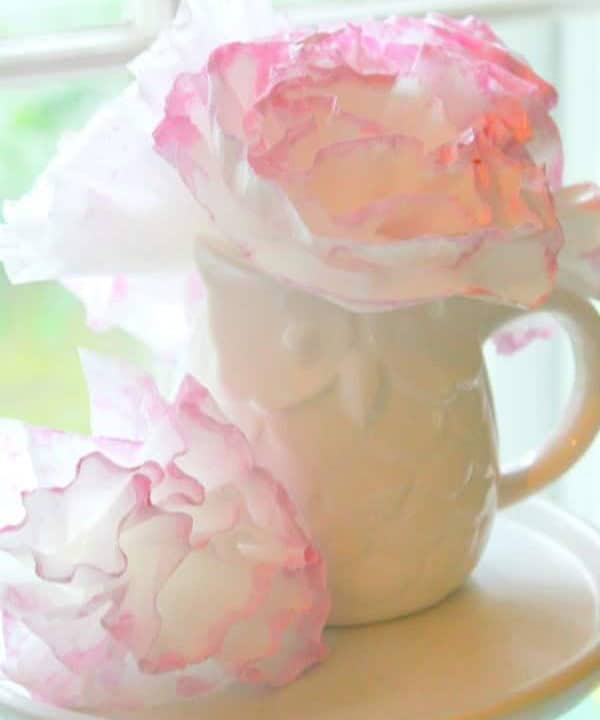 DIY Coffee Filter Peonies