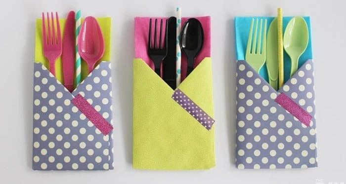 Playful Paper Utensil Holders