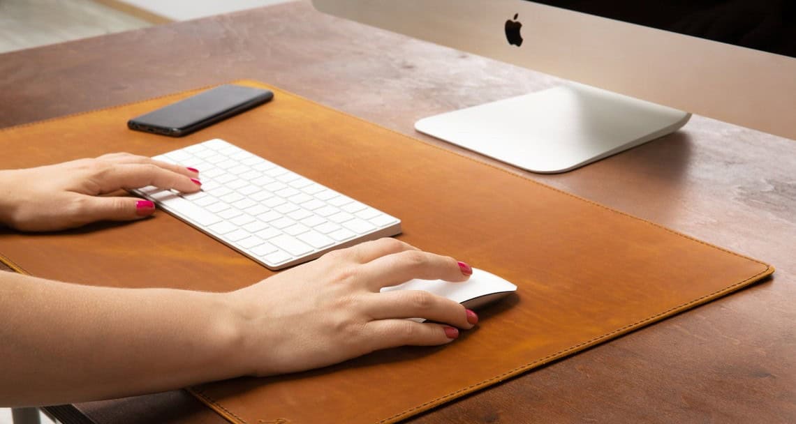 Large Leather Desk Mat