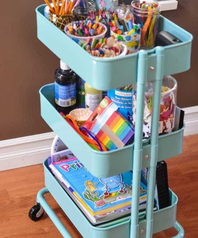 IKEA Raskog Cart for Kids Art Supplies