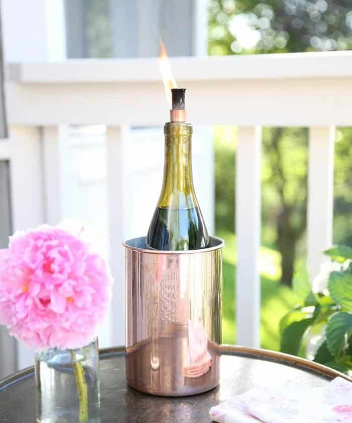 Wine Bottle Tiki Torch