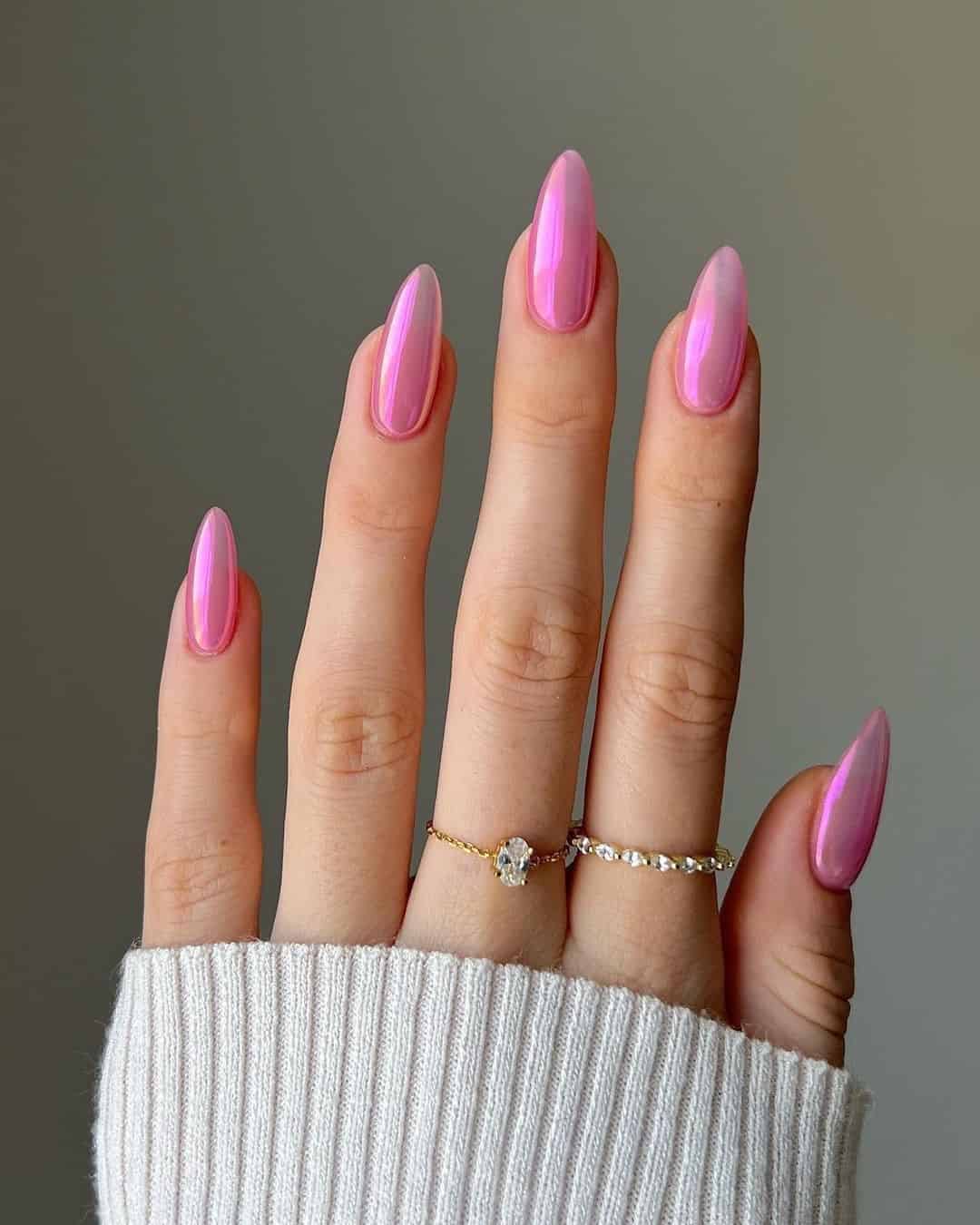 PINK CHROME NAILS