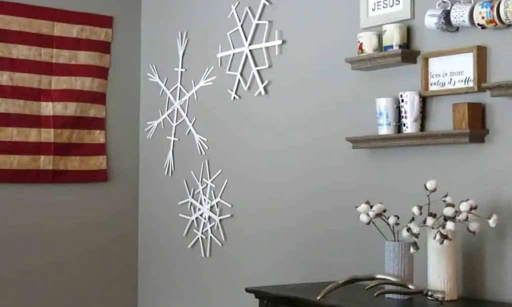 Kid-Friendly Popsicle Stick Snowflakes