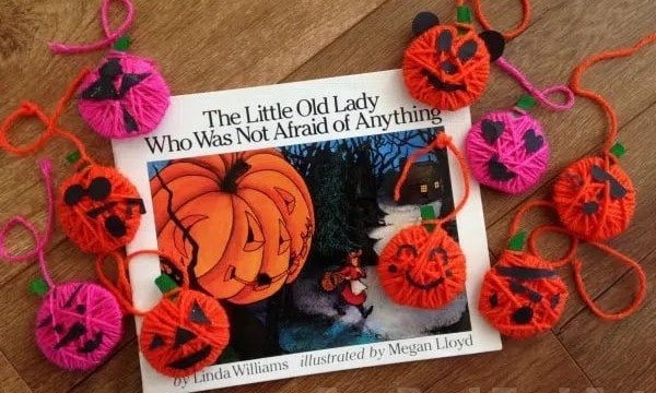 Yarn Wrapped Pumpkin Garland