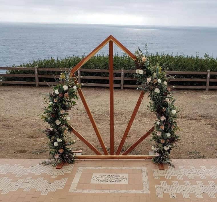 Geometric Floral Arch