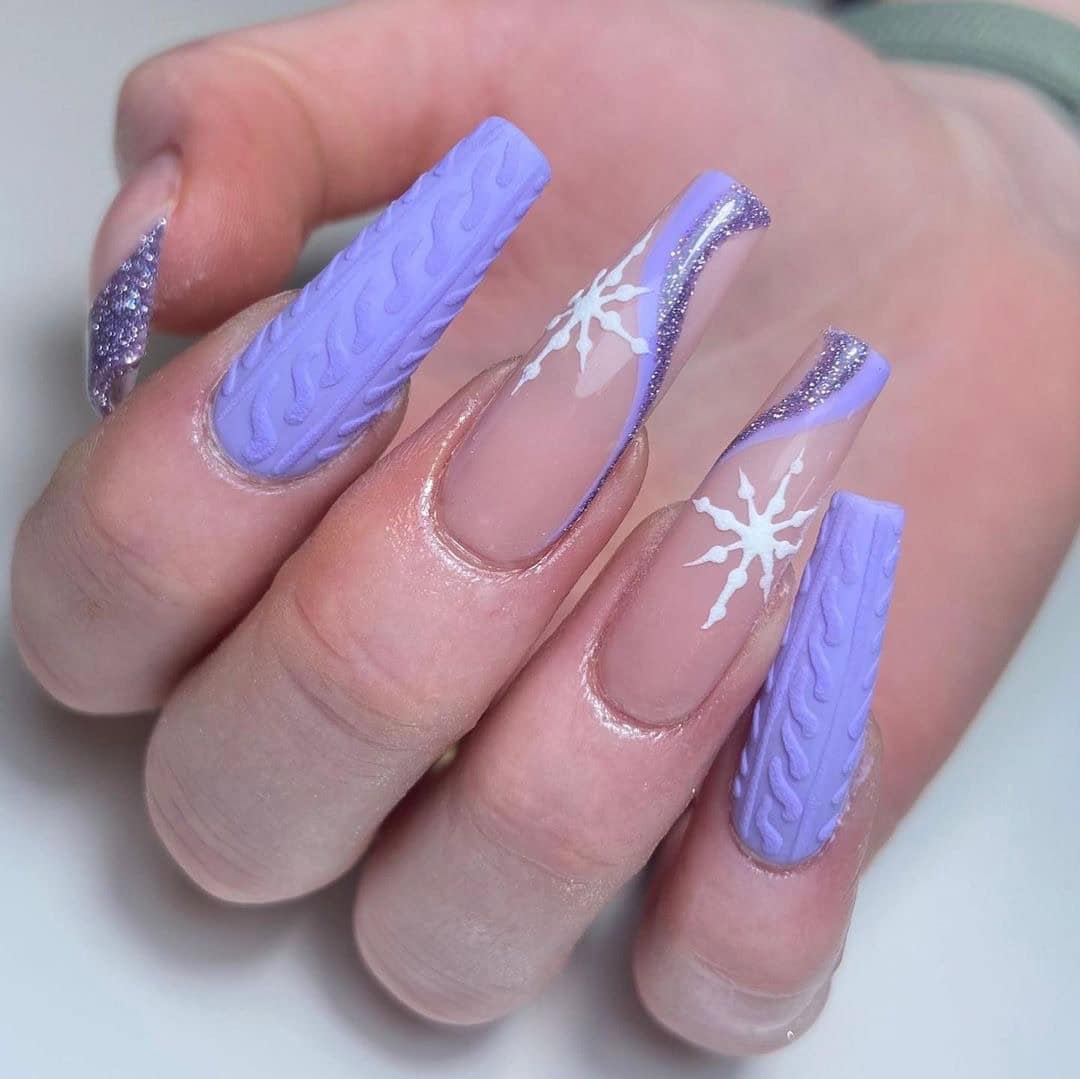 PURPLE SWEATER NAILS