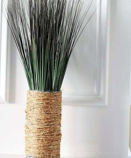 Dollar Tree Twine-Wrapped Vase