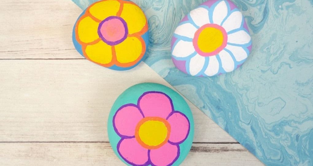 Flower Painted Rocks