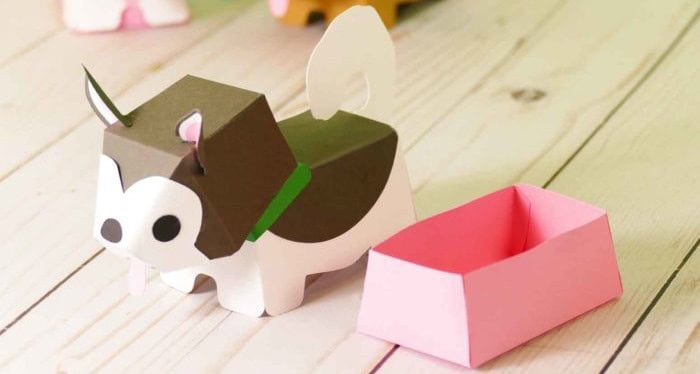 Paper Dog & Puppy Boxes