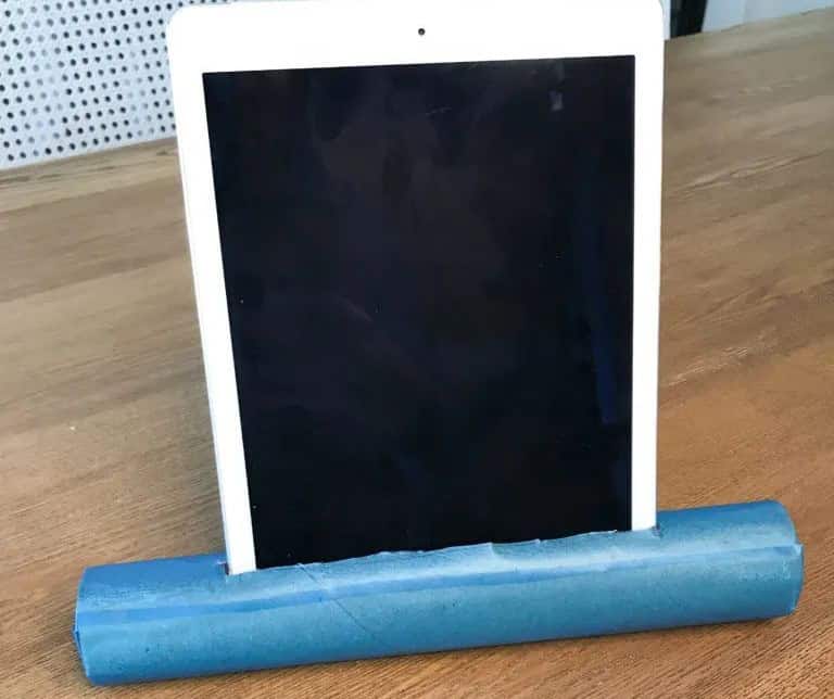 Tablet Stand from a Paper Towel