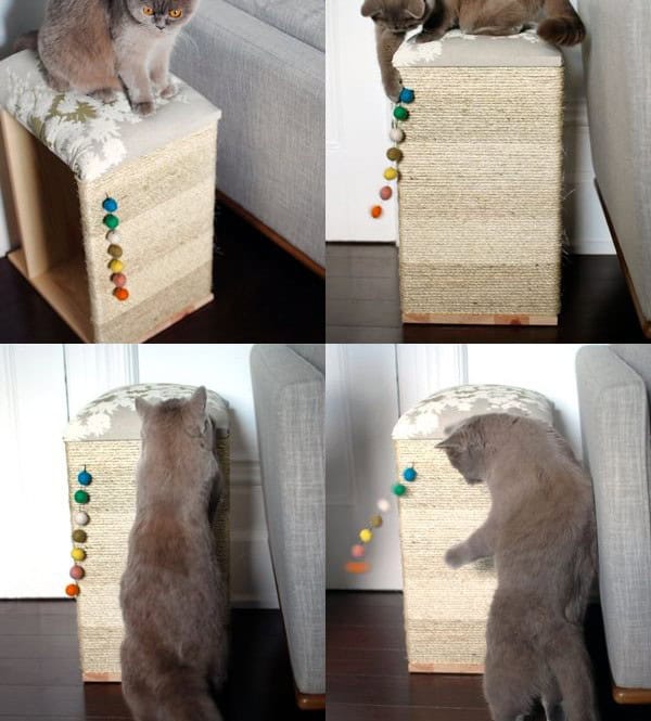 DIY Couch-Side Cat Scratcher