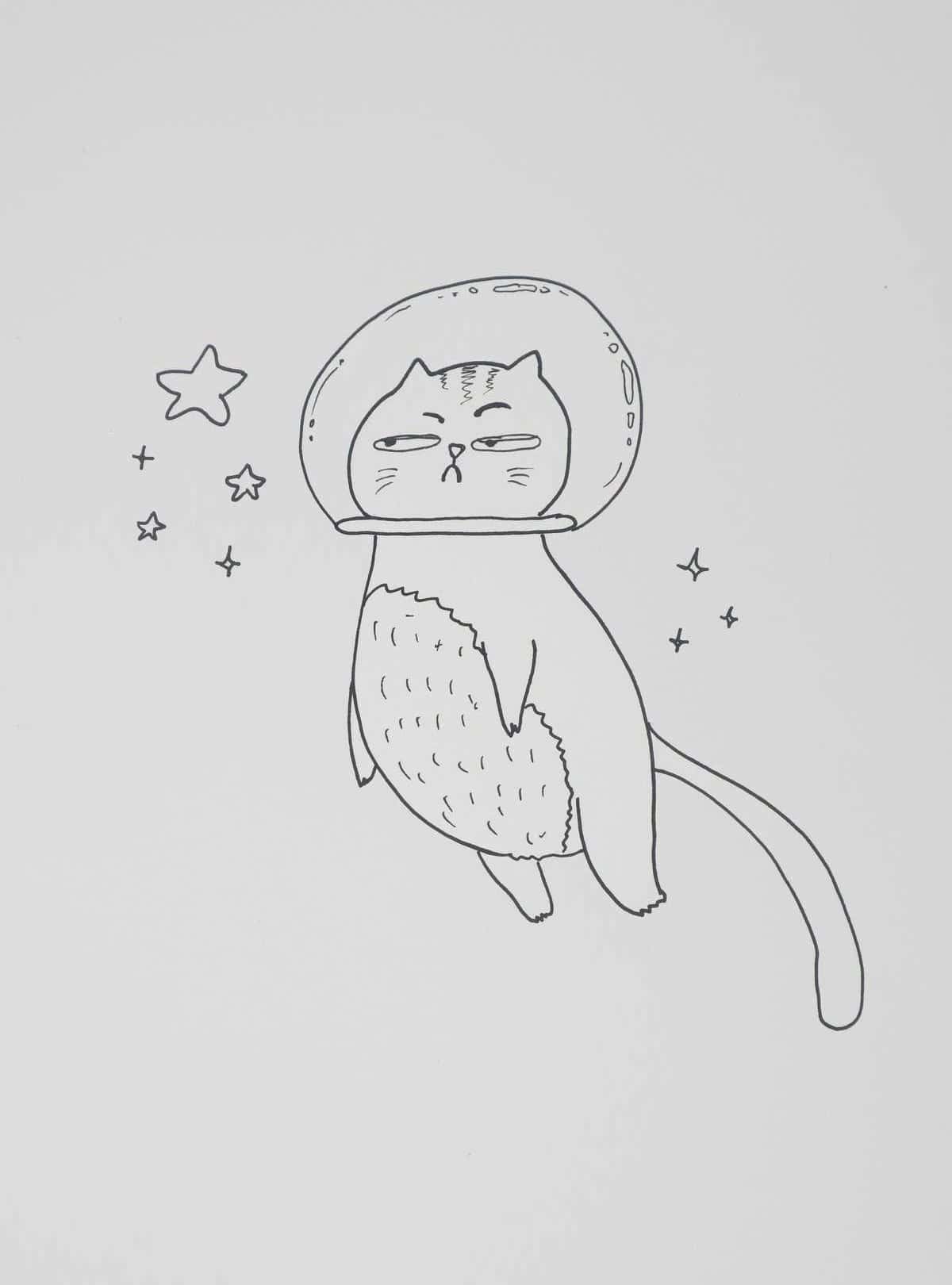 Outer space cat