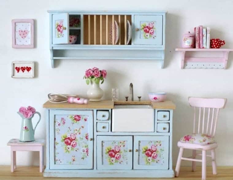 Floral Painted Cabinet