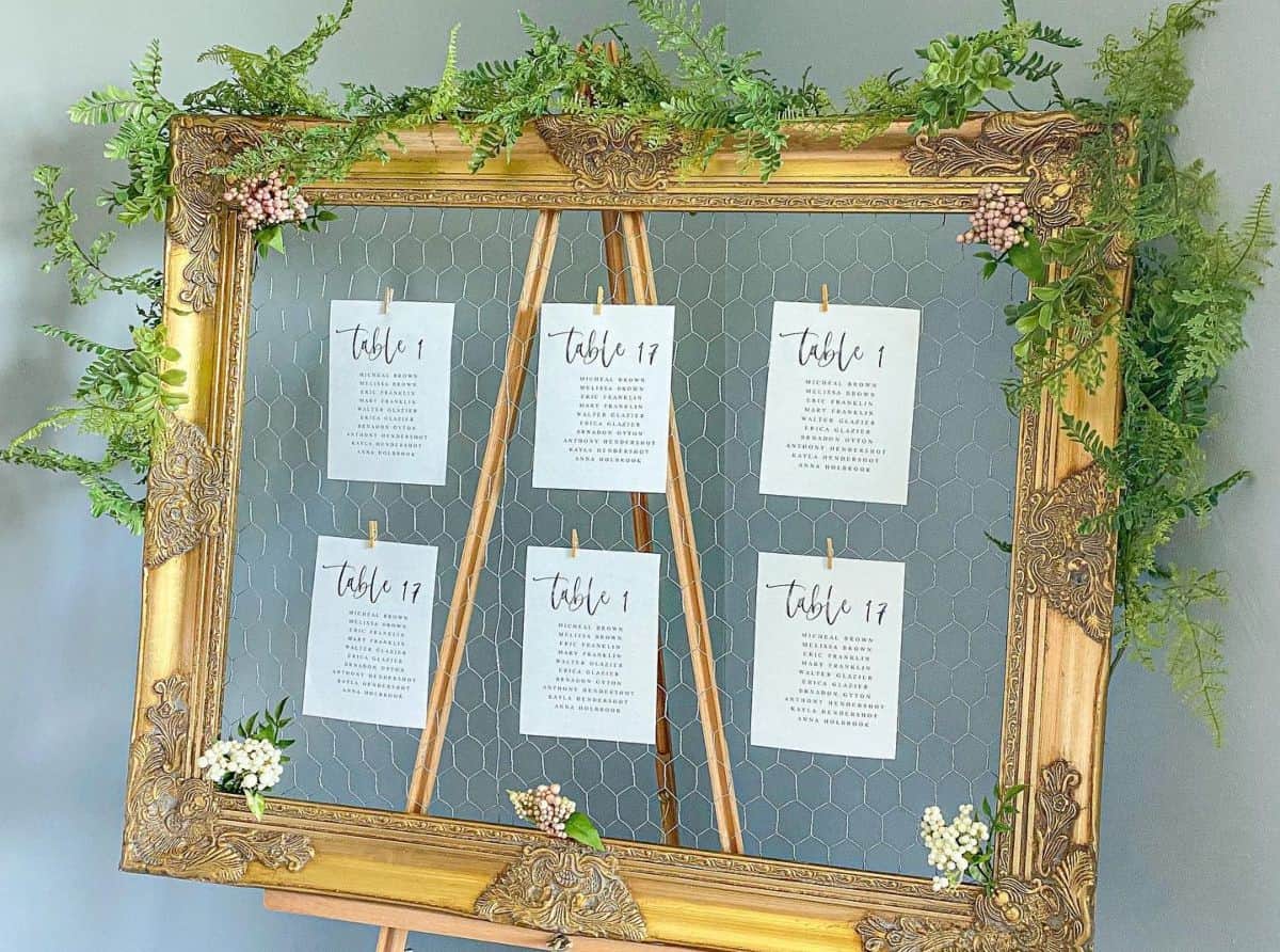 Gilt Frame Seating Chart