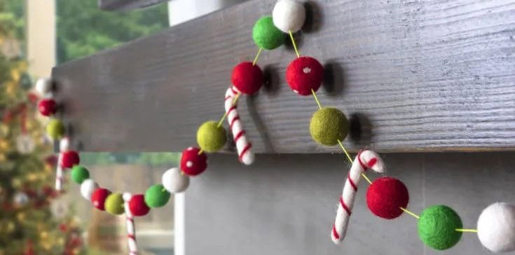 Felt Ball Christmas Garland