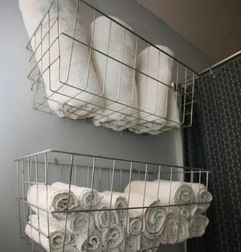 Simple Wire Basket Shelves