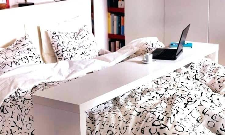 This IKEA Table Makes for a Great Office in Bed