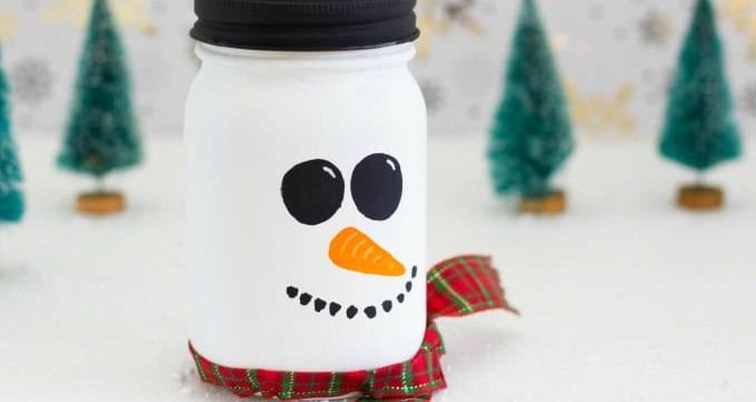 Snowman Mason Jar