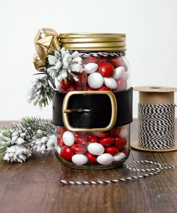 Santa Belt Mason Jars