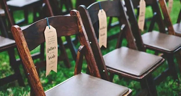 DIY Wedding Seat Signs