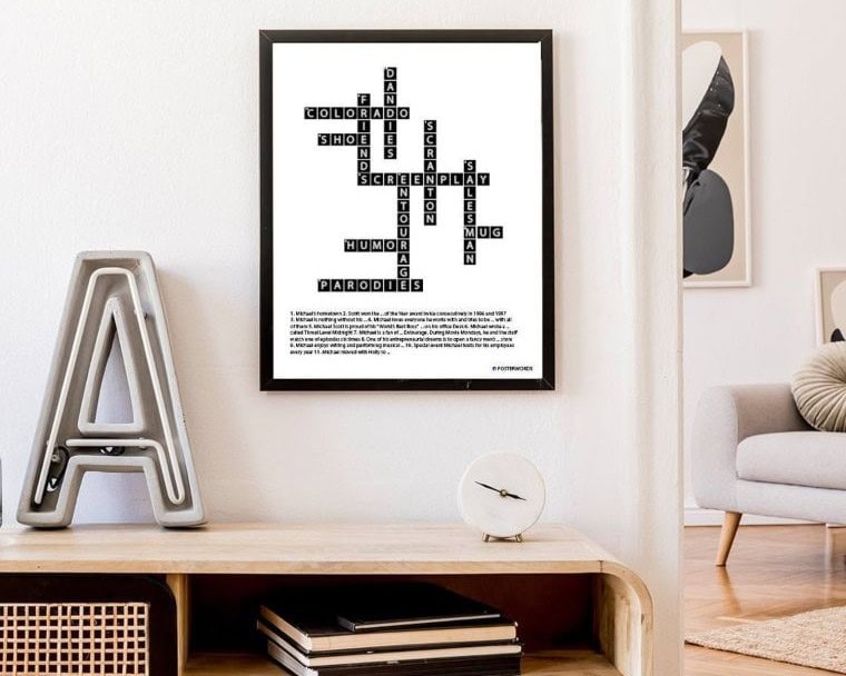 Personalized Crossword Wall Art