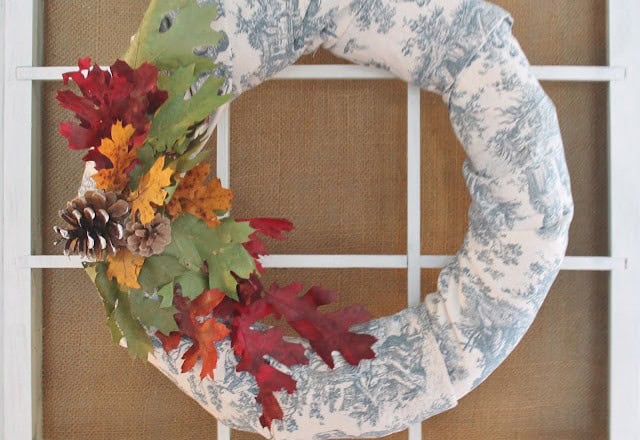 Blue and White Wreath