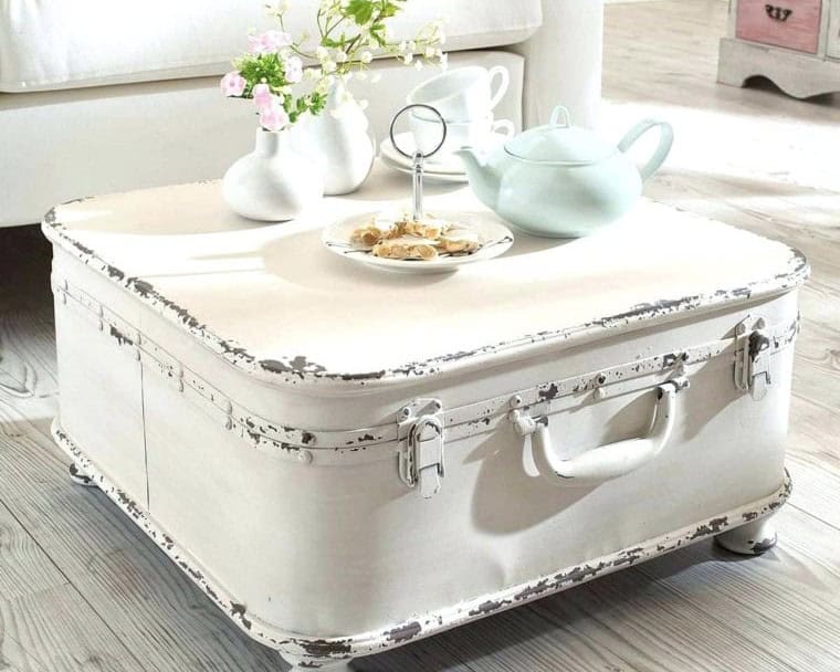 Use Vintage Suitcase as a Coffee Table