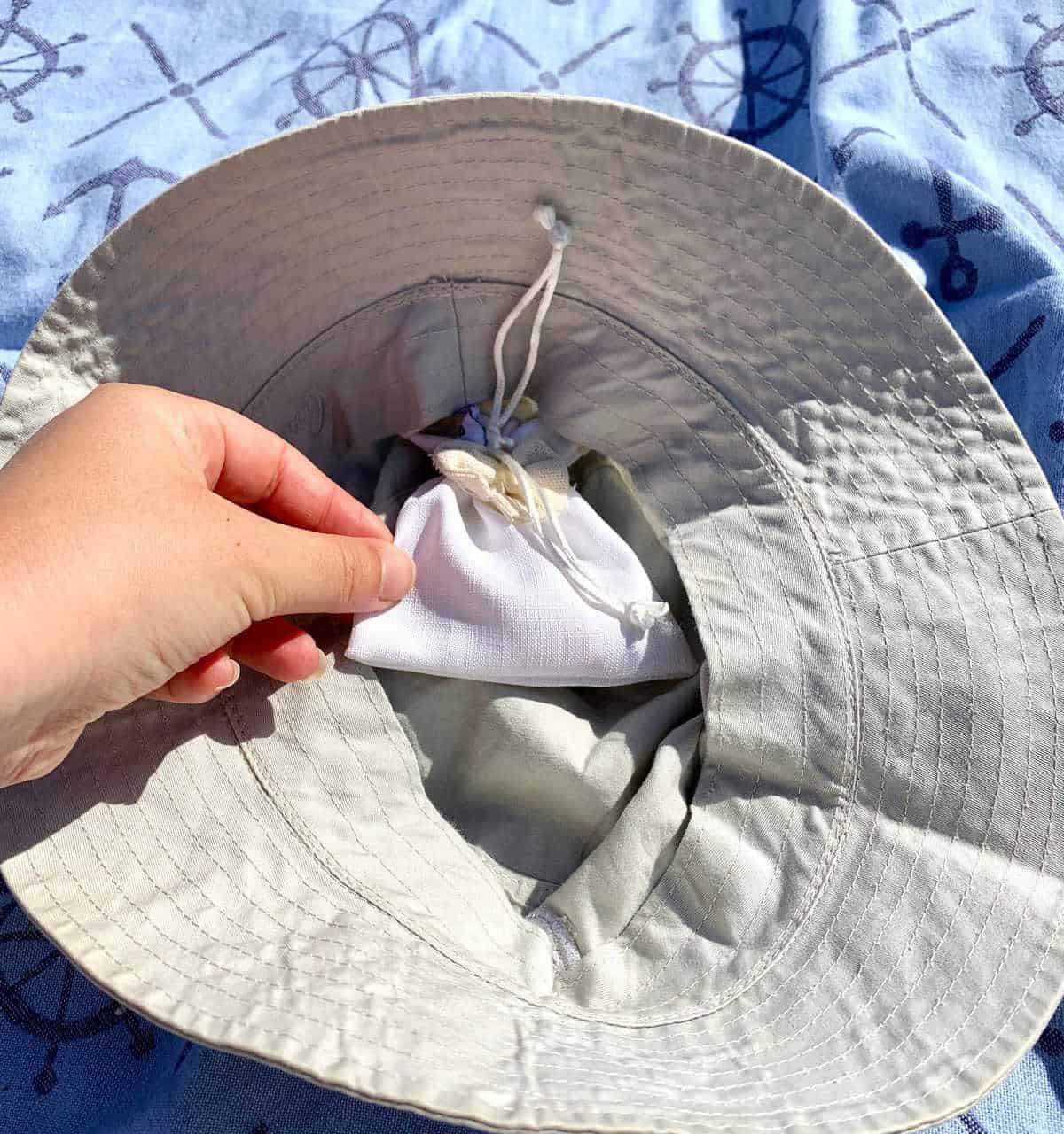 Attach a Money Bag Inside a Hat