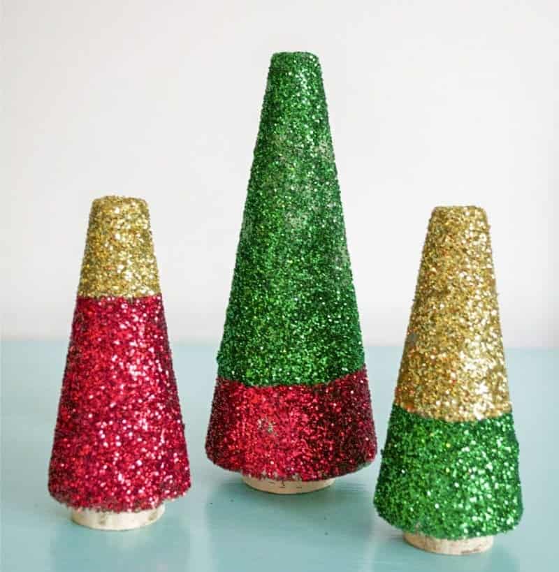 Color Block Glitter Tree