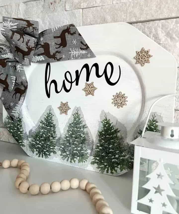 Upcycled Christmas Home Sign