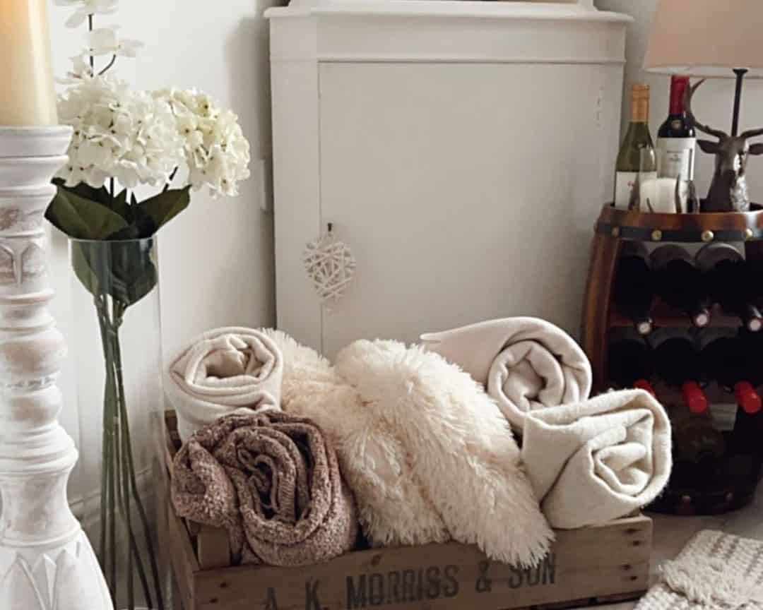 Farmhouse-Style Blanket Crate