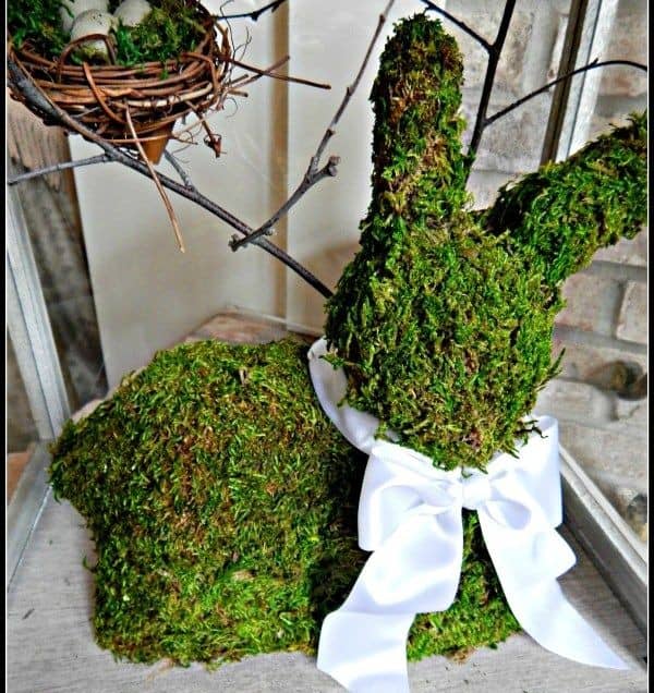 DIY Moss-Covered Bunny