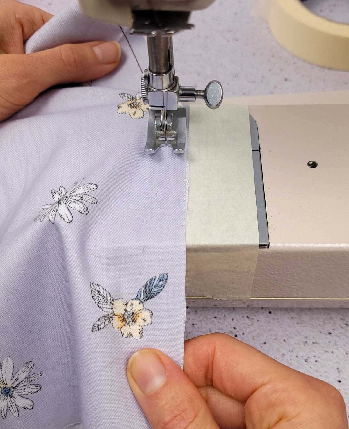 Use Painter’s Tape to Help Sew Straight