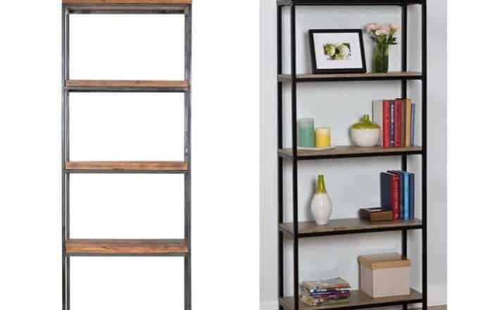 Modern Wooden Metal Bookshelf