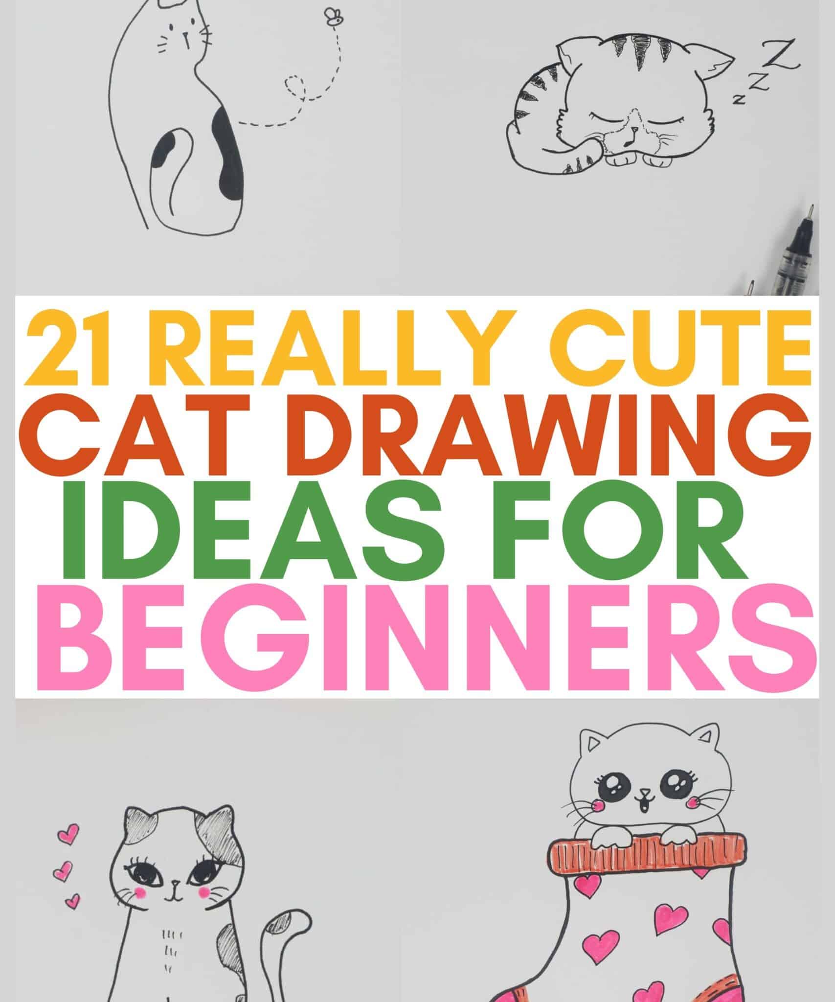 21 Easy Cat Drawing Ideas