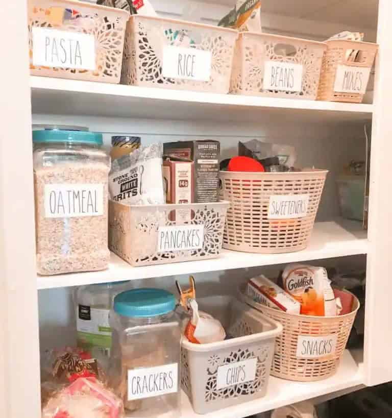 Dollar Store Storage Bins for pantry