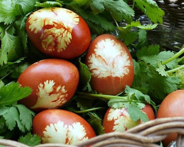 Armenian Style, Naturally Dyed Easter Eggs