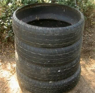 Used Tire Compost Bin