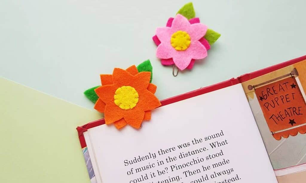 Felt Flower Bookmark