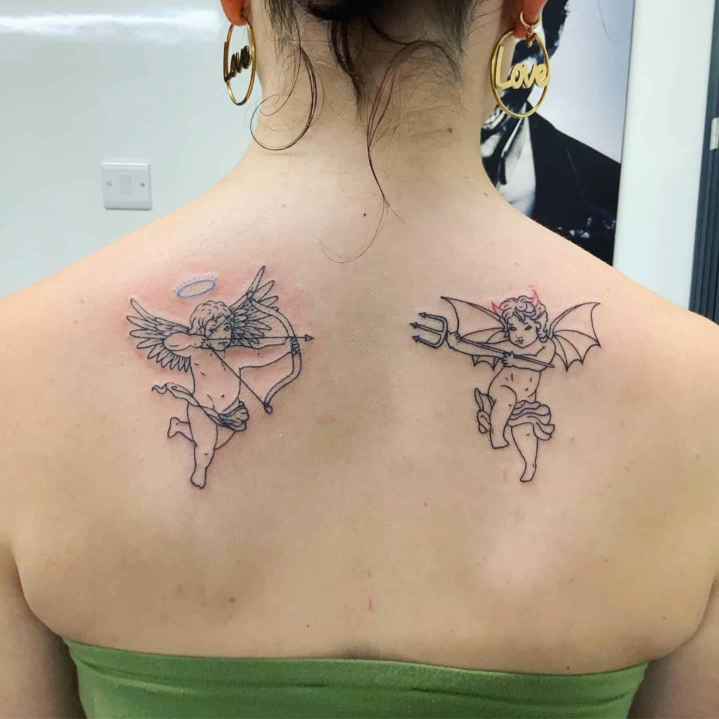 7] Devil and Angel Baby Tattoo: Duality Inked