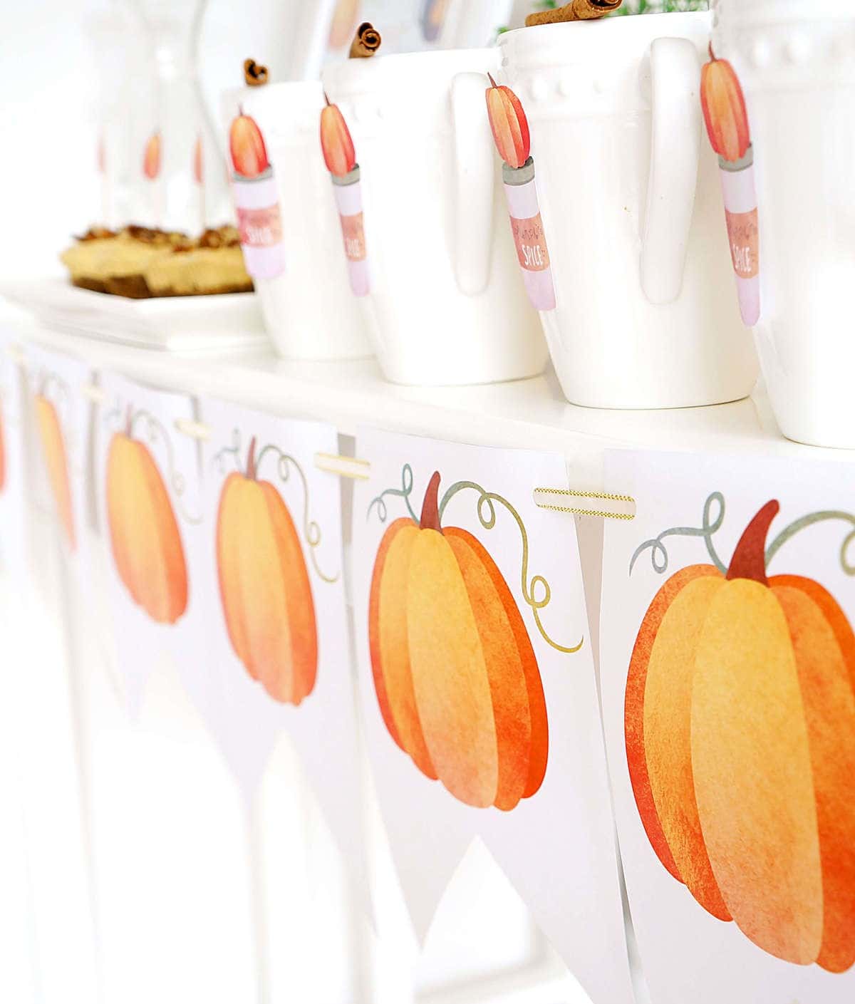 DIY Printable Pumpkin Banner