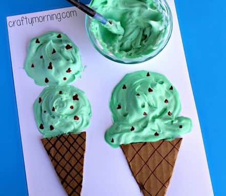 Puffy Paint Ice Cream Cone Craft