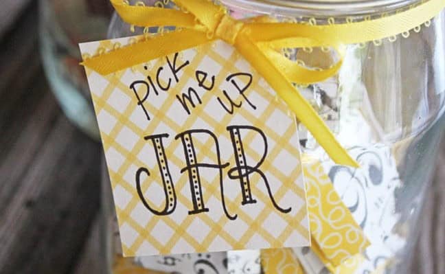 DIY Pick Me Up Jars