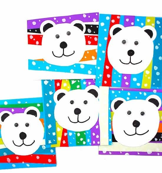 Paper Strip Polar Bear