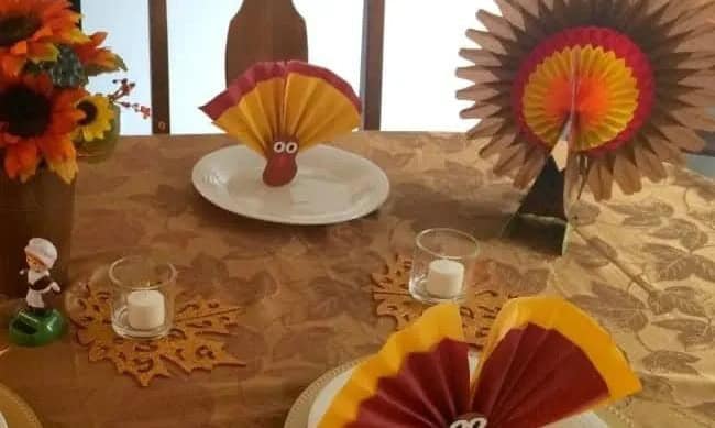 Dollar Store Turkey Centerpiece