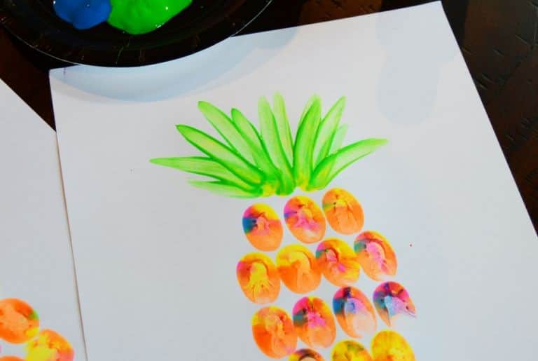 Pineapple Finger Painting