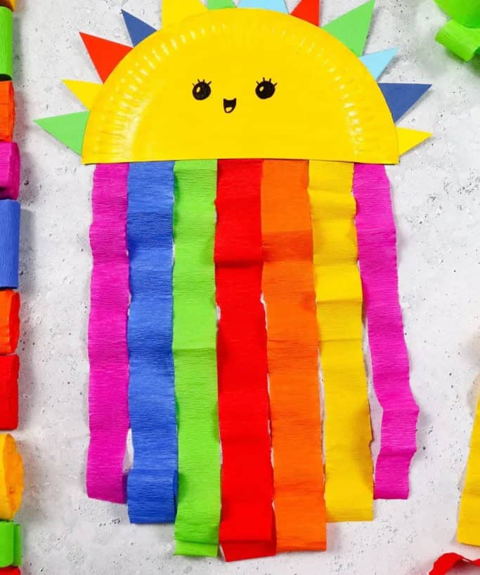 Paper Plate Rainbow Craft