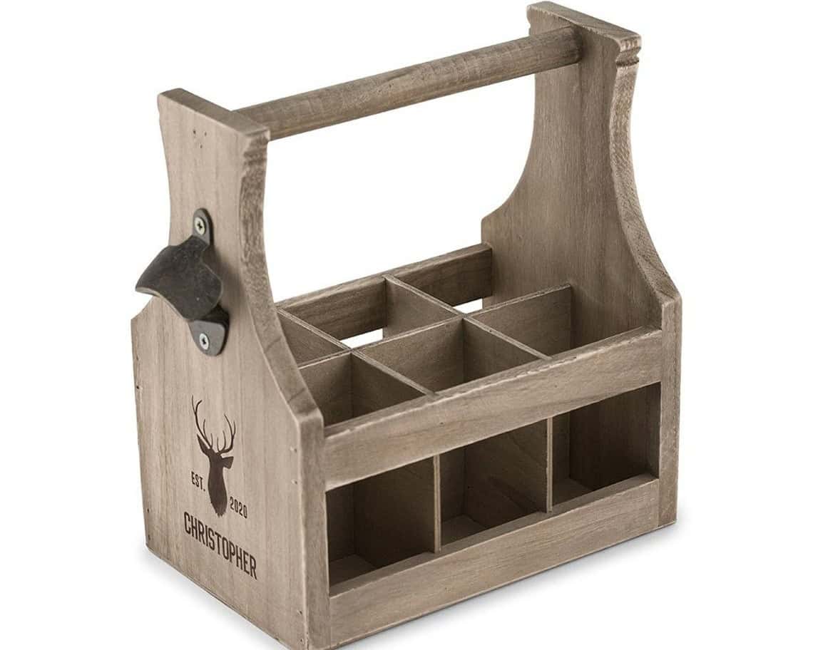 Personalized Stag Beer Caddy