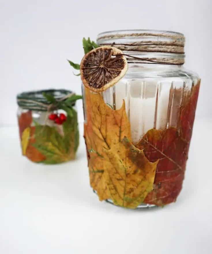 DIY Leaf Candle Holder