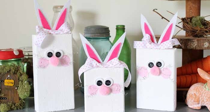 Easter Bunnies from Scrap Wood